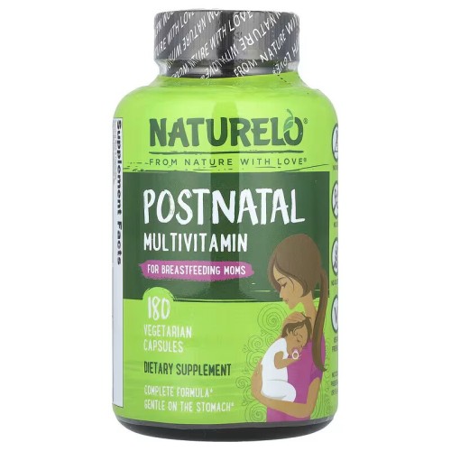 NATURELO, мультивитамины для послеродового периода для кормящих мам, 180 вегетарианских капсул (60 порций)