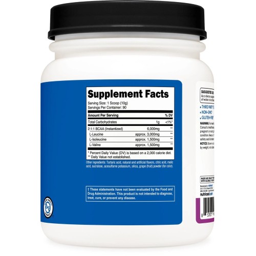 Nutricost, Performance, BCAA, со вкусом винограда, 882 г (90 порций)