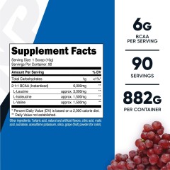 Nutricost, Performance, BCAA, со вкусом винограда, 882 г (90 порций)