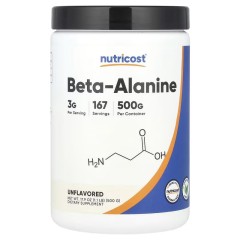 Nutricost, Бета-аланин, без добавок, 500 г 
