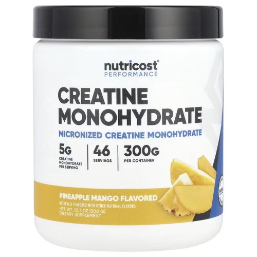 Nutricost, Performance, моногидрат креатина, ананас и манго, 300 г (46 порций)