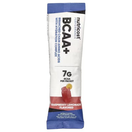 Nutricost, Performance, BCAA , вкус малиновый лимонад, 20 пакетиков по 14 г (0,5 унции)