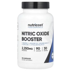 Nutricost, Performance, усилитель оксида азота, 90 капсул (30 порций)