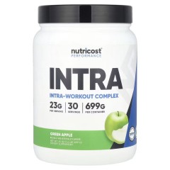 Nutricost, Performance, Intra, комплекс для приема во время тренировки, со вкусом зеленого яблока, 699 г (30 порций)