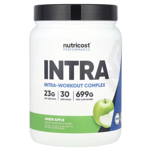 Nutricost, Performance, Intra, комплекс для приема во время тренировки, со вкусом зеленого яблока, 699 г (30 порций)