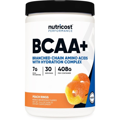 Nutricost, Performance, BCAA, со вкусом персиковых колечек, 408 г (30 порций)