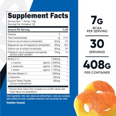 Nutricost, Performance, BCAA, со вкусом персиковых колечек, 408 г (30 порций)