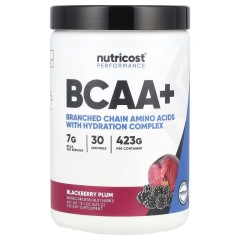 Nutricost, Performance, BCAA, со вкусом ежевики и сливы, 423 г (30 порций)