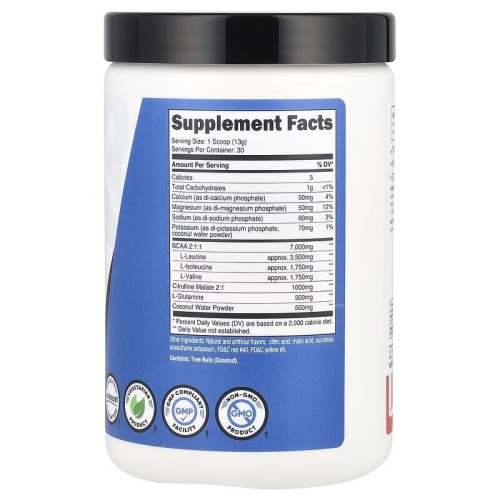 Nutricost, Performance, BCAA, со вкусом тропического пунша, 387 г (30 порций)