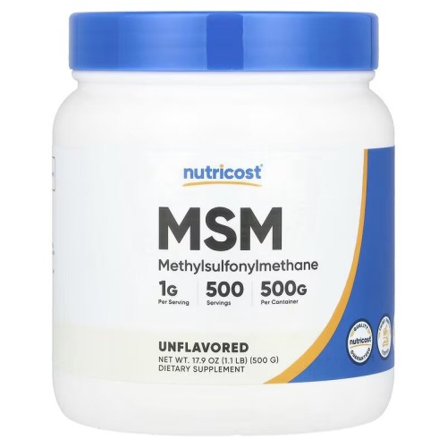 Nutricost, MSM, Без вкуса, 500 г (17,9 унции)