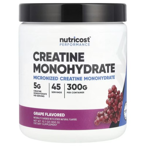 Nutricost, Performance, моногидрат креатина, виноград, 300 г (45 порций)