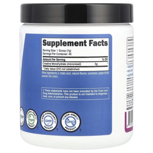 Nutricost, Performance, моногидрат креатина, виноград, 300 г (45 порций)