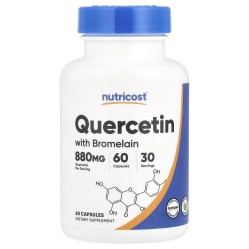 Nutricost, Кверцетин с бромелаином, 60 капсул (30 порций)