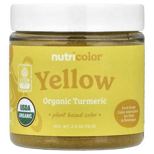 Nutricost, Nutricolor, желтая органическая куркума, 70 г (2,5 унции)