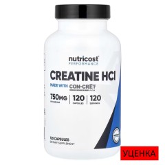 Nutricost, Performance, гидрохлорид креатина, 750 мг, 120 капсул