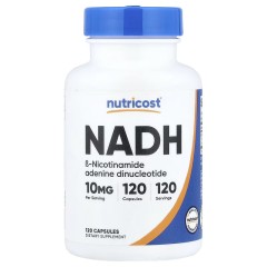 Nutricost, NADH, 10 мг, 120 капсул