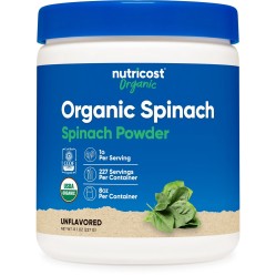 Nutricost, органический порошок из шпината, без добавок, 227 г (8 унций)