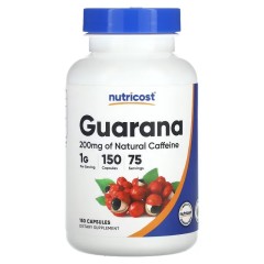 Nutricost, Гуарана, 150 капсул, (75 порций)