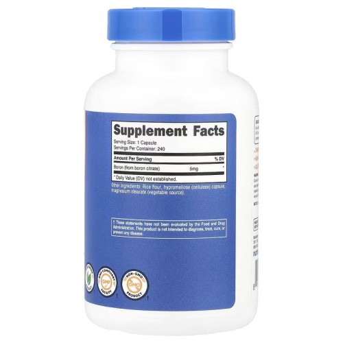 Nutricost, Бор, 5 мг, 240 капсул