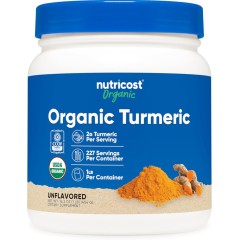 Nutricost, порошок из органической куркумы, без добавок, 454 г (227 порций)
