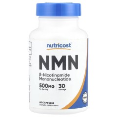 Nutricost, NMN, 60 капсул (250 мг на капсулу)