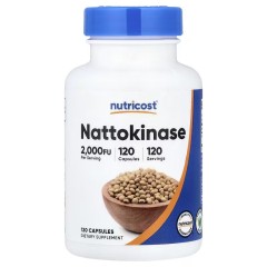 Nutricost, Наттокиназа, 100 мг (2000 FU), 120 капсул