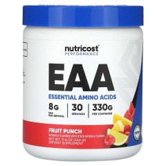 Nutricost, Performance, EAA, незаменимые аминокислоты, фруктовый пунш, 330 г (11,6 унции)