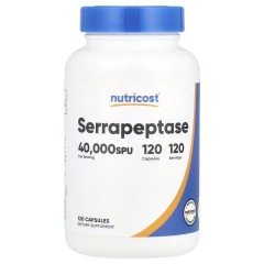 Nutricost, Серрапептаза, 40 000 SPU, 120 капсул