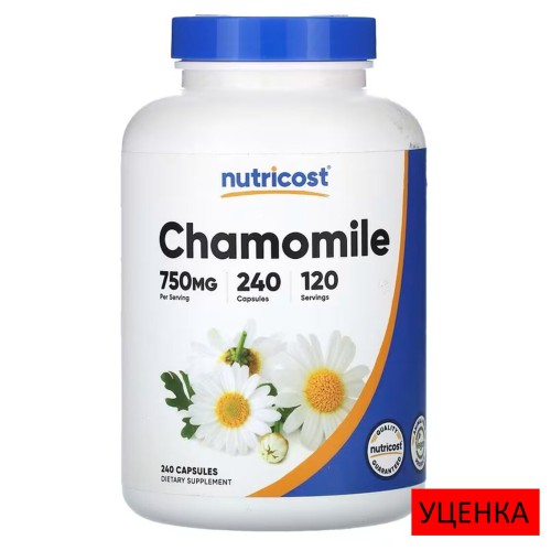 Nutricost, Ромашка, 240 капсул (120 порций)