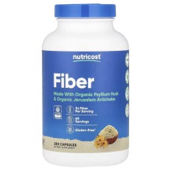 Nutricost, клетчатка, 300 капсул (60 порций)