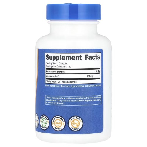 Nutricost, CoQ10, 100 мг, 120 капсул