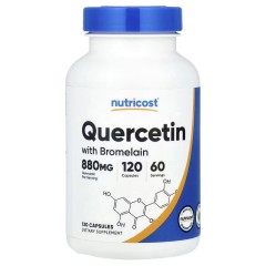 Nutricost, Кверцетин с бромелаином, 120 капсул (60 порций)