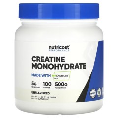 Nutricost, Performance, моногидрат креатина с Creapure, без добавок, 500 г (100 порций)