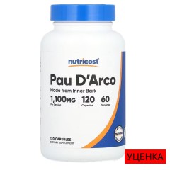 Nutricost, кора муравьиного дерева, 1100 мг, 120 капсул (60 порций)