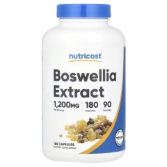 Nutricost, экстракт босвеллии, 180 капсул (600 мг в 1 капсуле)