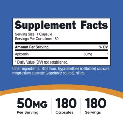 Nutricost, Апигенин, 50 мг, 180 капсул