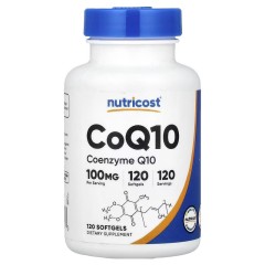 Nutricost, Коэнзим Q10, 100 мг, 120 мягких капсул