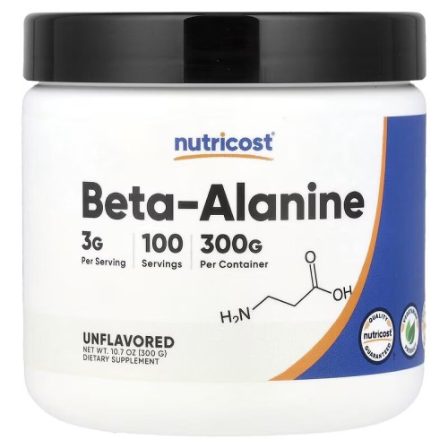 Nutricost, Бета-аланин, без добавок, 300 г (100 порций)