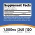 Nutricost, L-карнитин тартрат, 1000 мг, 240 капсул (120 порций)