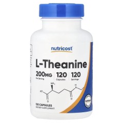 Nutricost, L-теанин, 200 мг, 120 капсул