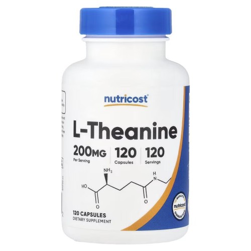 Nutricost, L-теанин, 200 мг, 120 капсул
