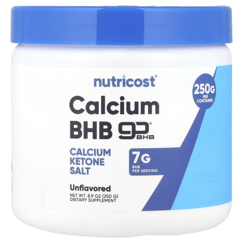 Nutricost, кальций BHB, goBHB, без добавок, 250 г (8,9 унции)