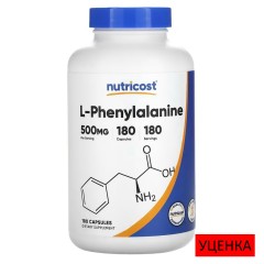 Nutricost, L-фенилаланин, 500 мг, 180 капсул