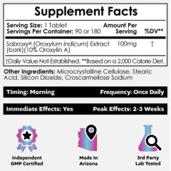 Nootropics Depot, Sabroxy, 10% Ороксилин-А, Добавка для здоровья мозга, 100 мг, 180 таблеток