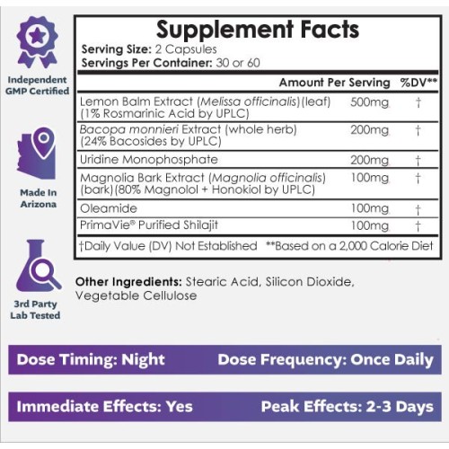 Nootropics Depot, Sleep Support, 60 капсул (30 порций)