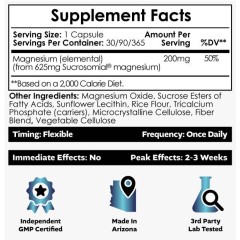 Nootropics Depot, MicroMag, Оптимизированный магний, 625 мг, 30 капсул