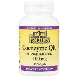 Natural Factors, коэнзим Q10, 100 мг, 30 капсул