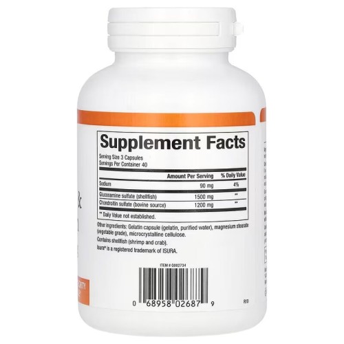 Natural Factors, глюкозамин и хондроитин, 900 мг, 120 капсул (40 порций)