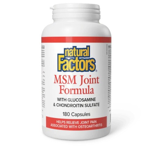 Natural Factors, Формула для соединения МСМ, с глюкозамином и хондроитинсульфатом, 180 капсул