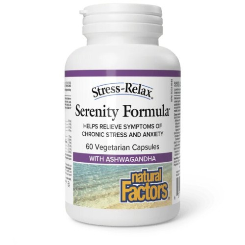 Natural Factors, Stress-Relax, Формула спокойствия, Снятие стресса, 60 вегетарианских капсул, (30 порций)